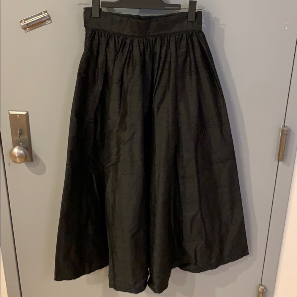 Vintage raw silk long skirt